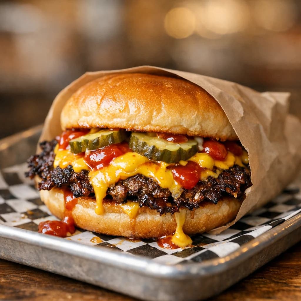 Smash Burger photo for Stack Burger Co. virtual brand